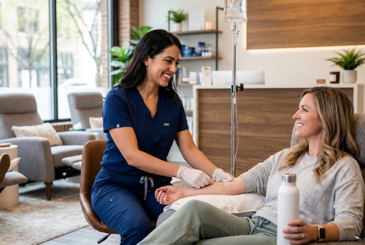 Patient getting chemotherapy treatment